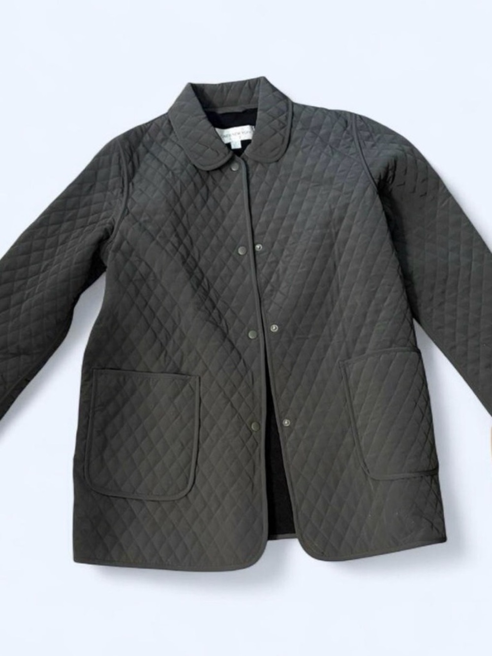 NWT Jones New York Quilted Forrest Green Fleece Lined Jacket